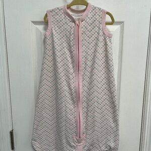 Burts Bees Baby Beekeeper Sleep Sack Small 0-6 Months Pink gray bees Cotton